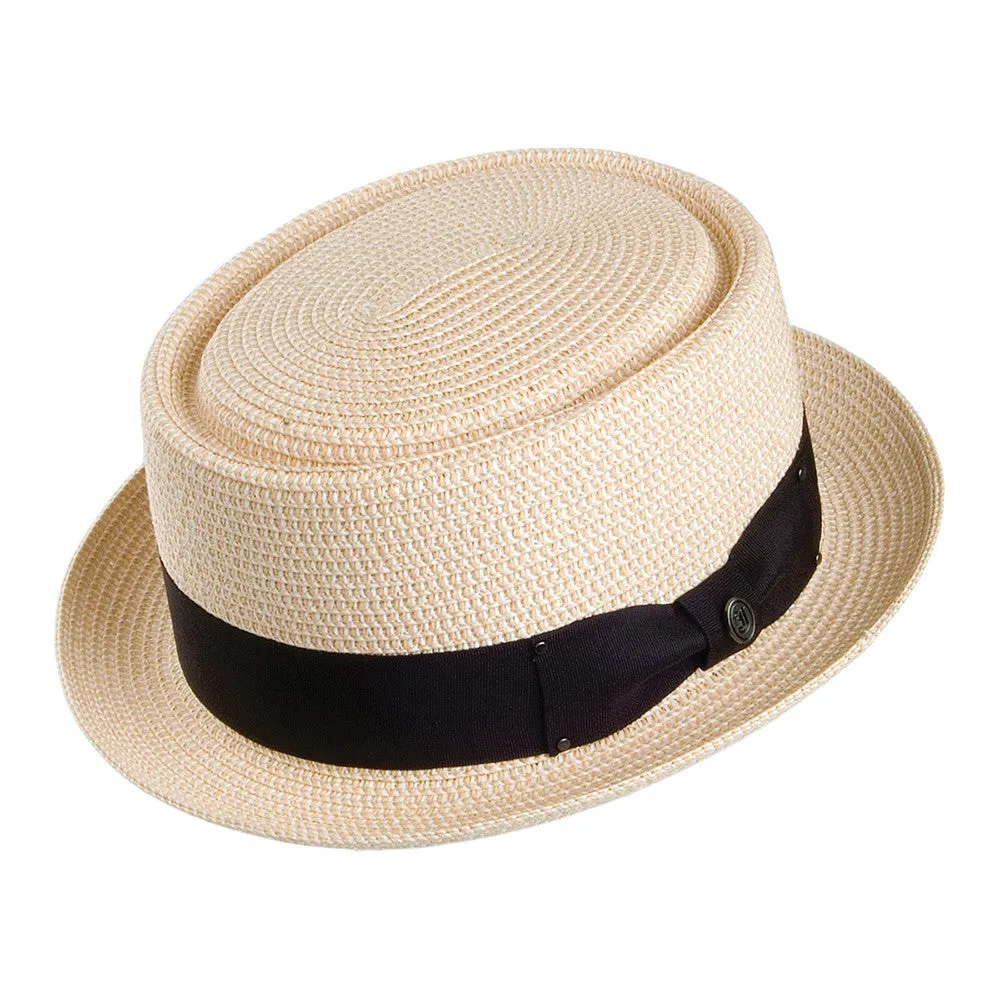 Toyo Braided Pork Pie Hat - Natural