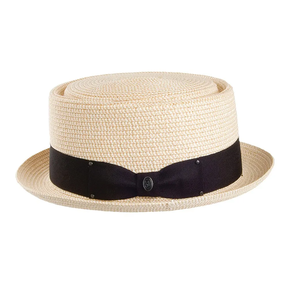 Toyo Braided Pork Pie Hat - Natural