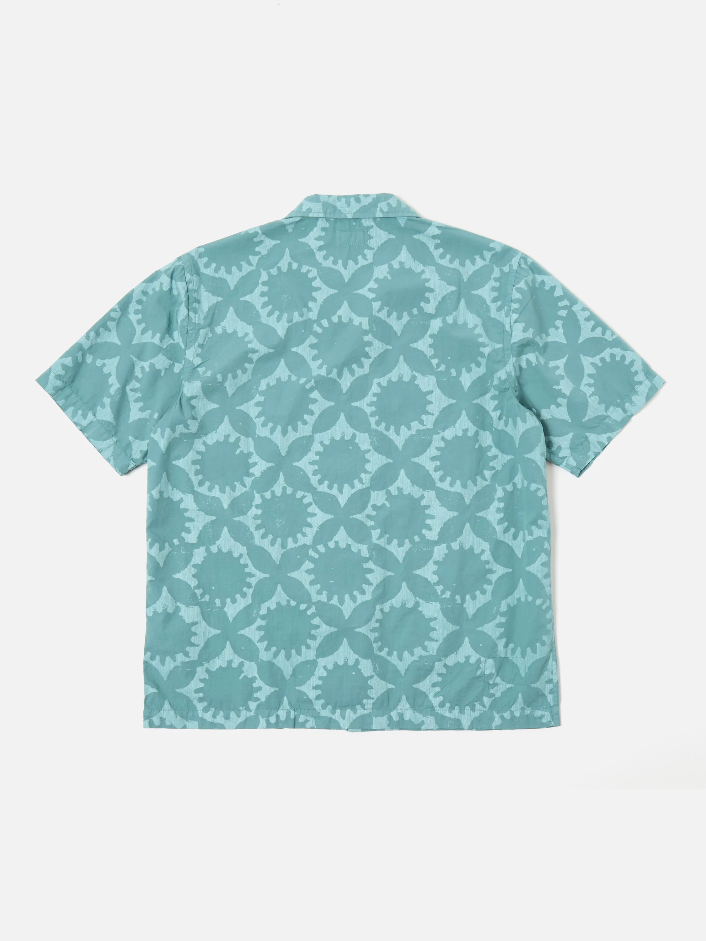 Universal Works Road Shirt in Sea Blue Sun Print